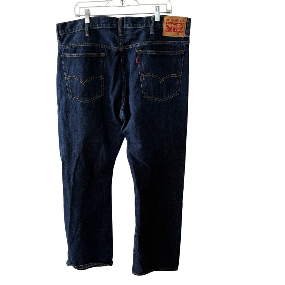 Levi’s 517 Mens Bootcut Dark Indigo Blue Jeans Zip Fly Size 40 x 32 Denim